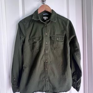 Merona Olive Green Button Up Top | Women’s Medium
